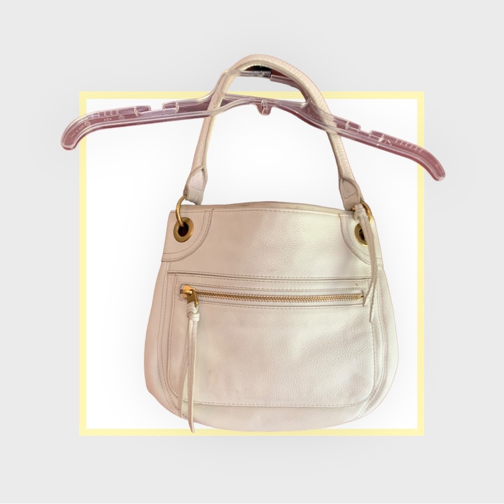 Fossil white leather bag
